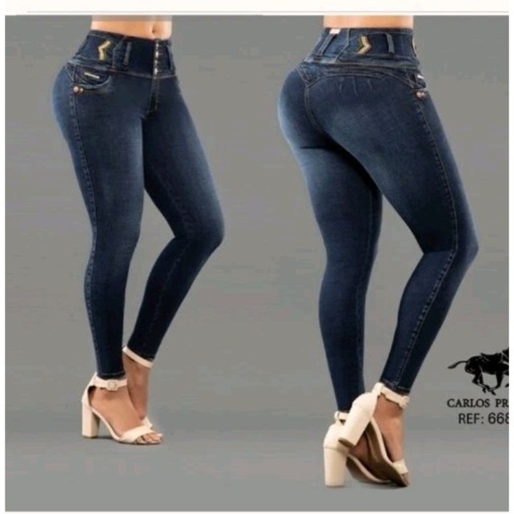 Carlos Prada Jeans 3 Colombianos Push Up Levanta Cola Butt Lift Sexy 25x26